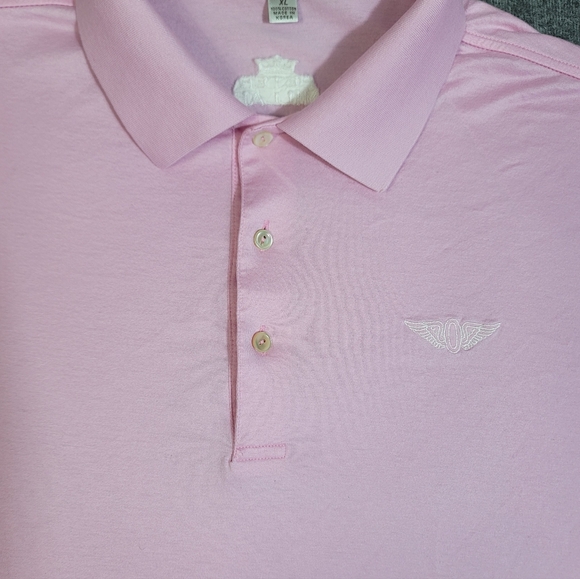 Peter Millar Polo Shirt Mens XL Pink Cotton Embroidered Crown Logo Golf Casual . - Picture 5 of 8